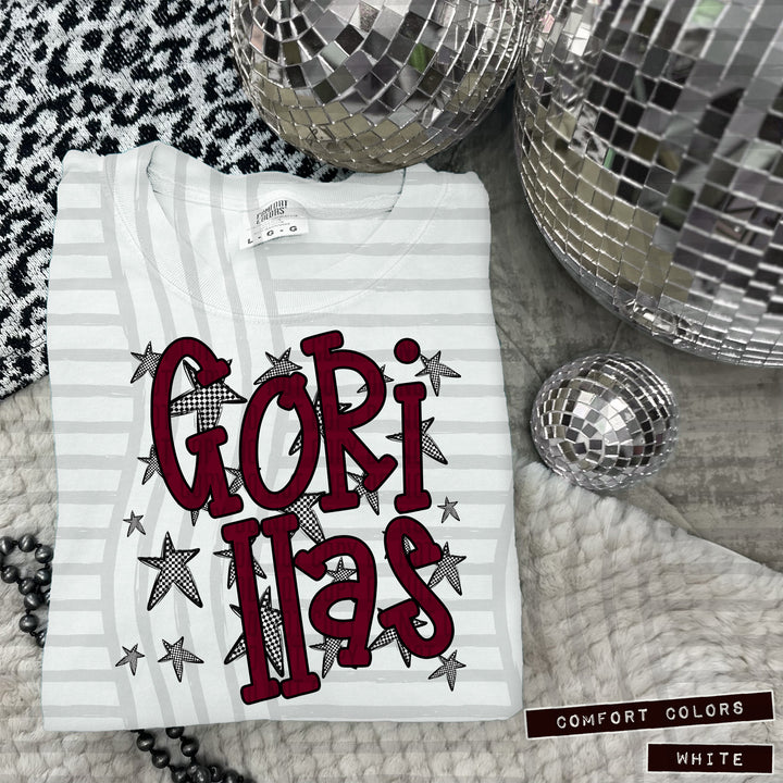 Maroon Staggered DTF Print