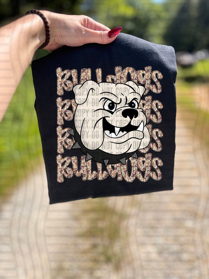 Camo Mascot Heads DTF Print