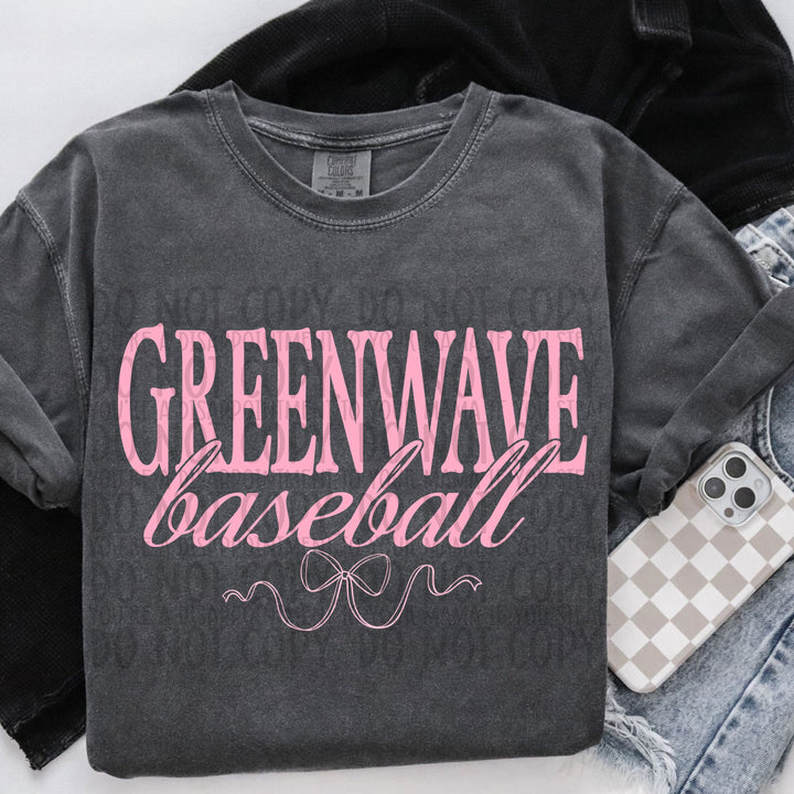 Pink Coquette Baseball Mascots DTF Print