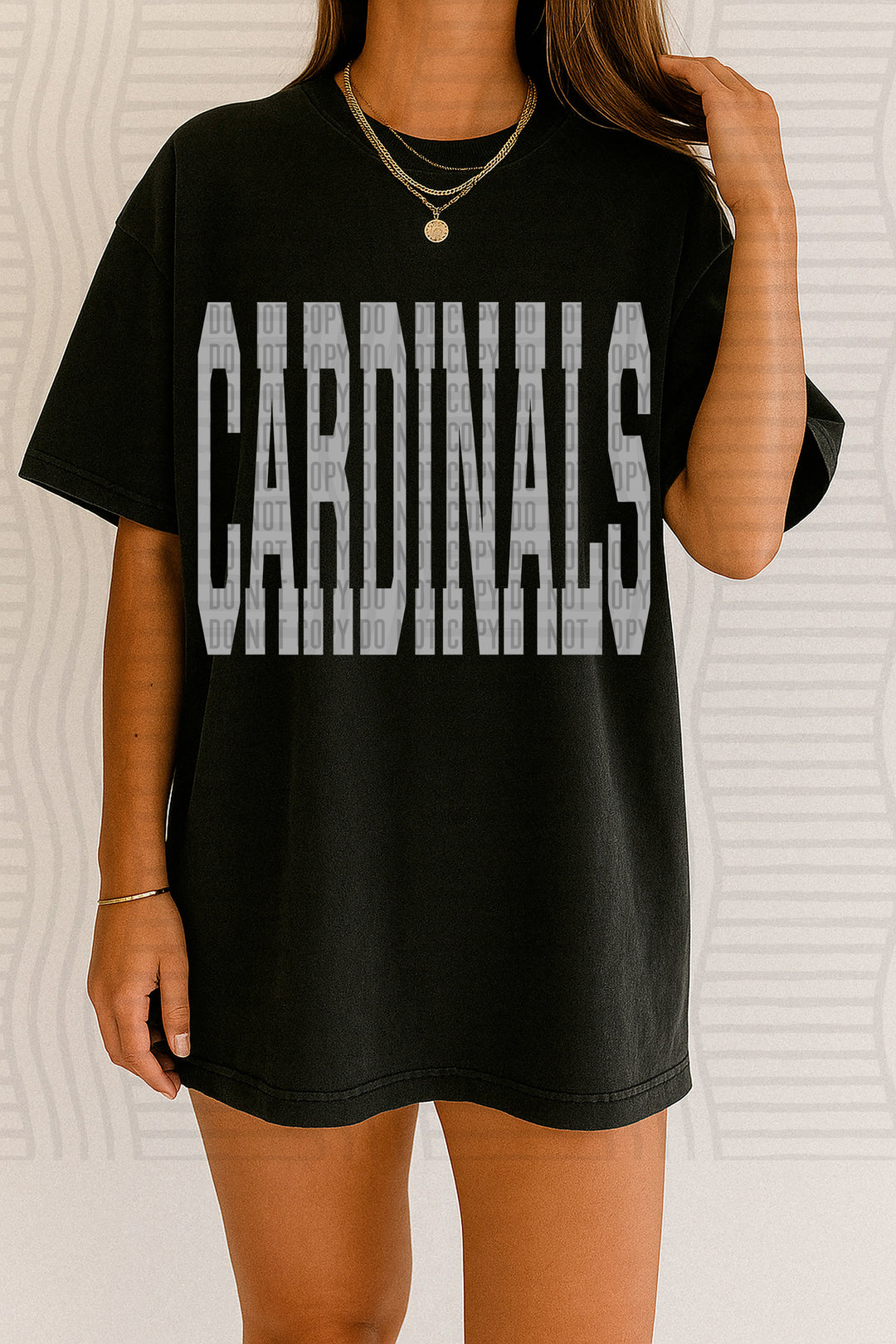 Oversized Stretched Grayscale DTF Print