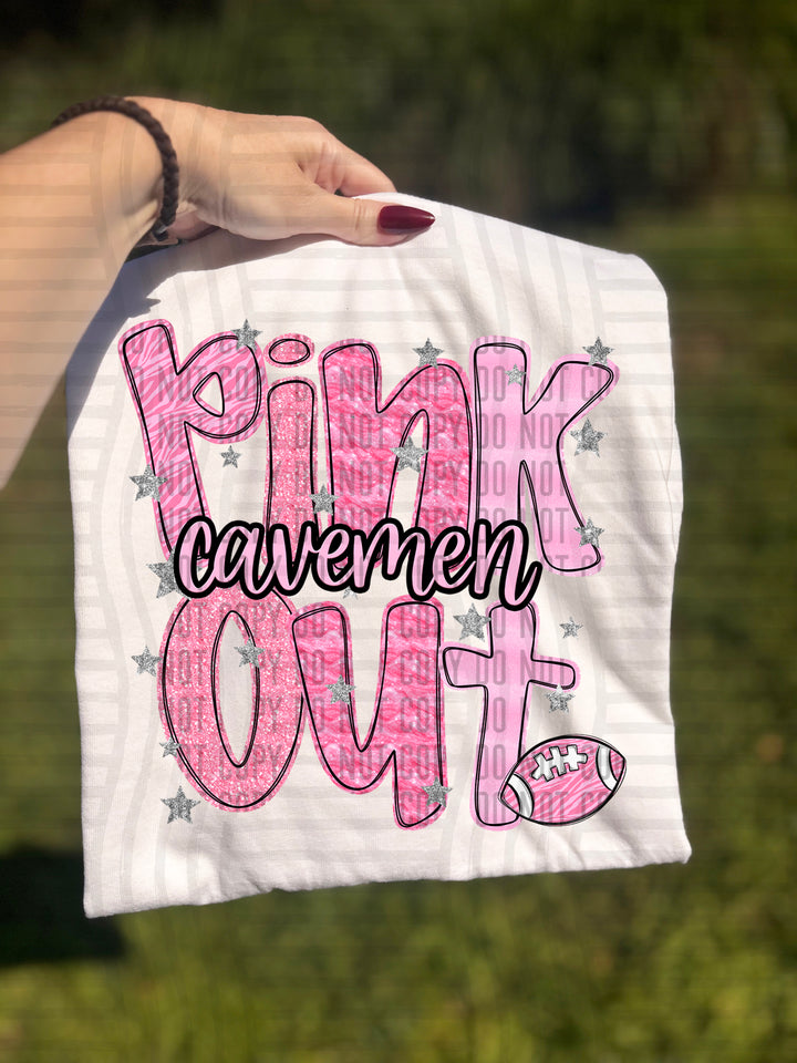 Pink Out Football DTF Print