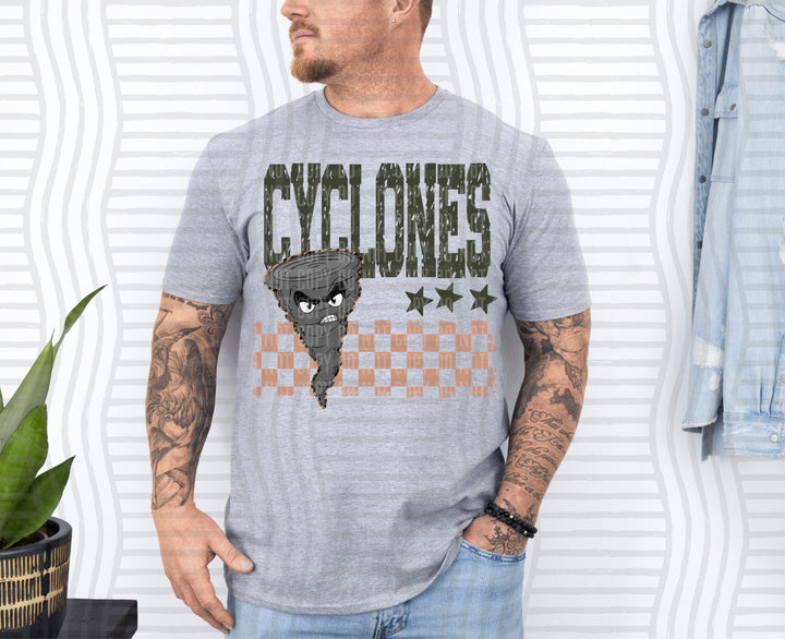 Camo Mascot Heads DTF Print