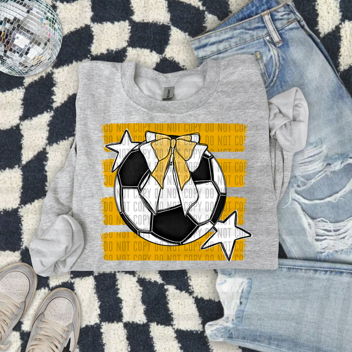 Soccer Bow DTF Print