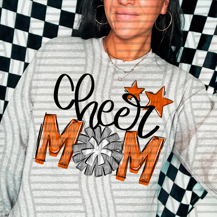 Sports Mom Cheer Silver DTF Print