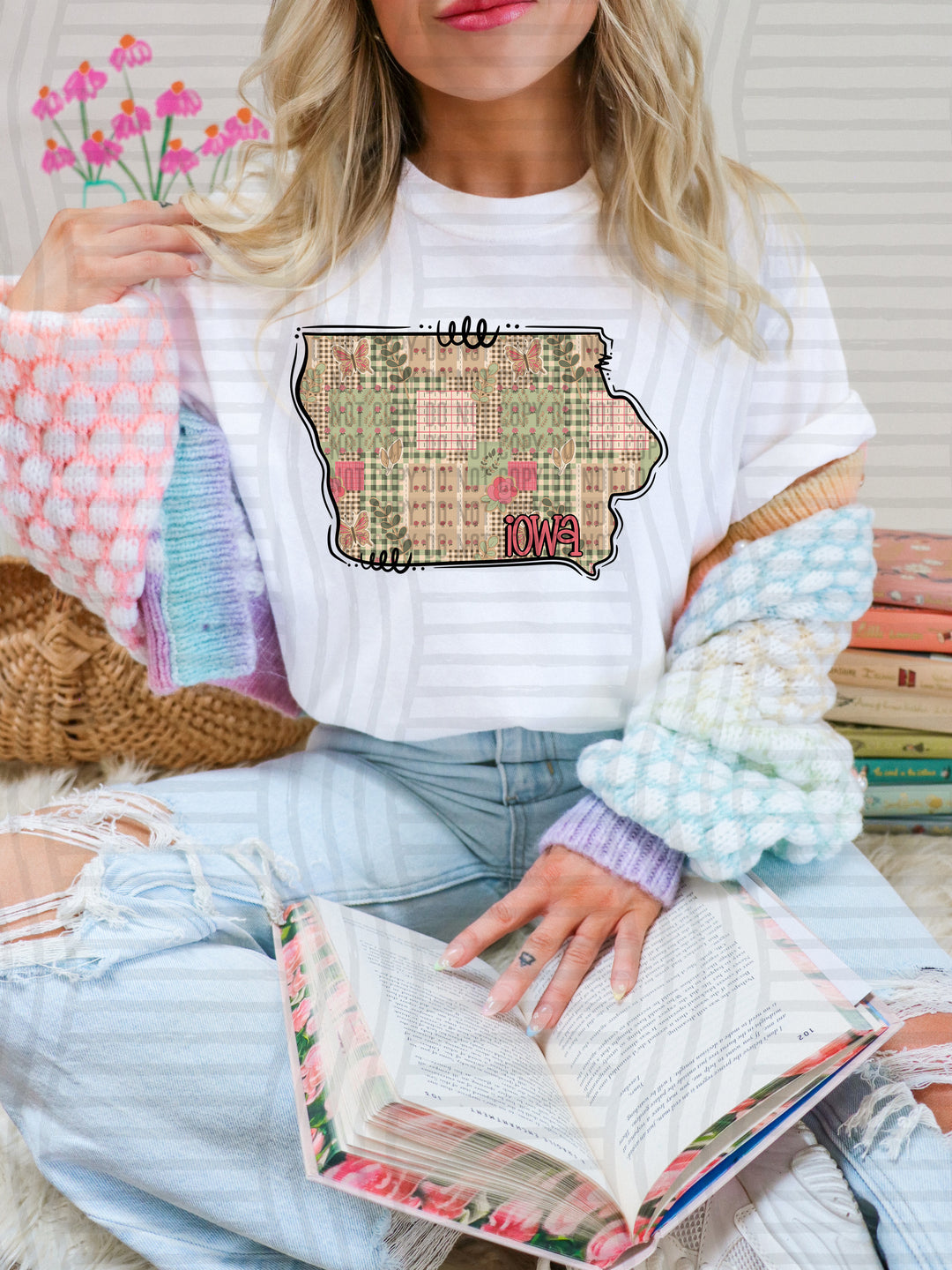 Butterfly Cottage States DTF Print