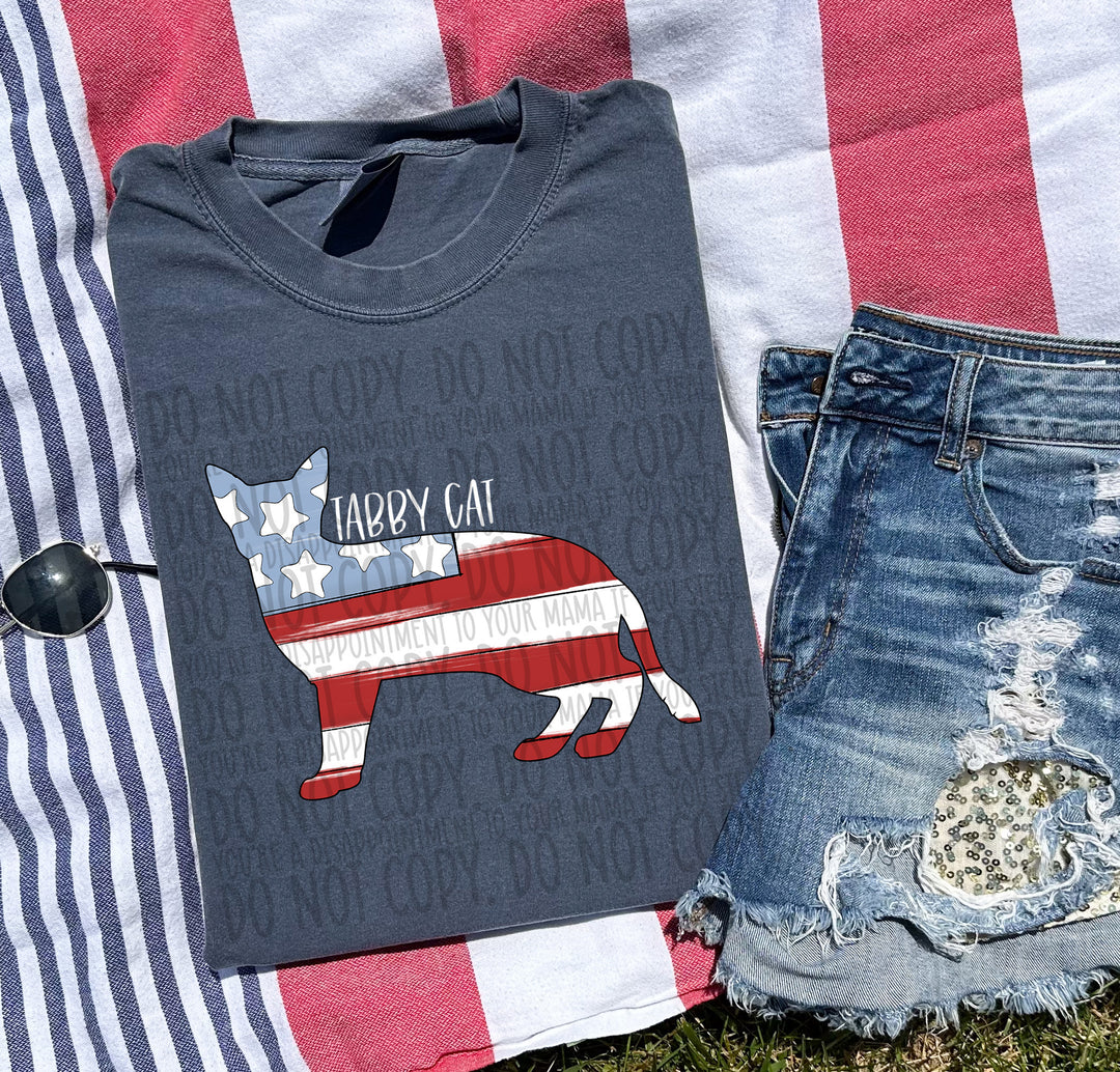 Patriotic Dog Designs White Text DTF Print