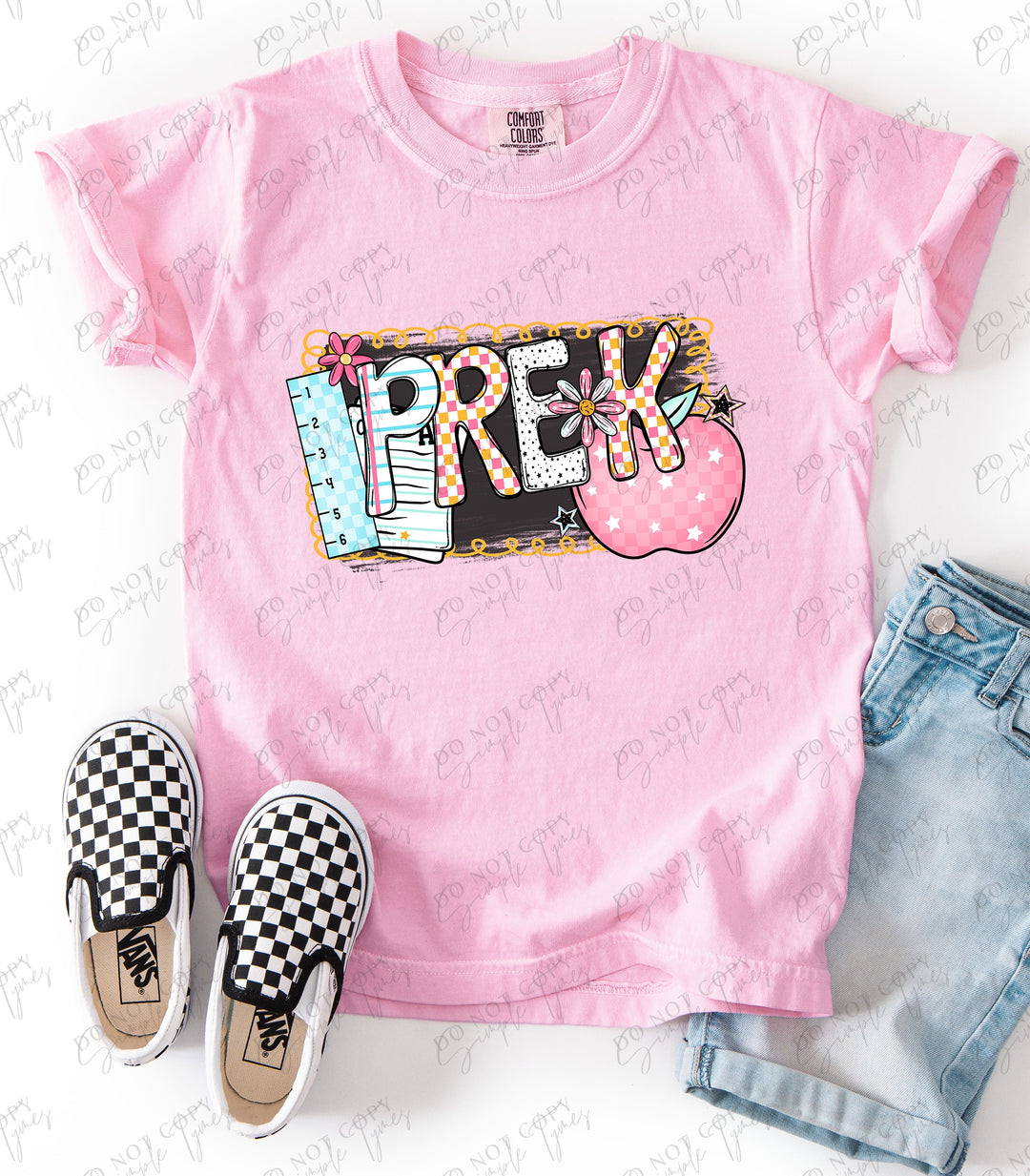 Back To School Apple Grades DTF Print