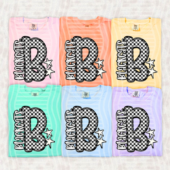 Checker Crush Black And White Mascots DTF Print