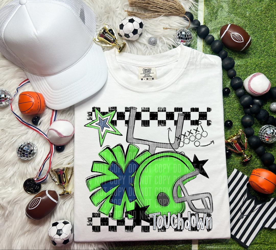 Helmet Pom Colors DTF Print