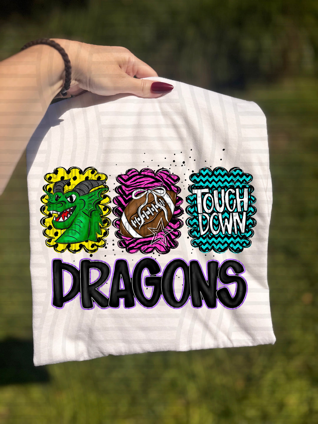 Preppy Bright Trio Mascot Heads DTF Print