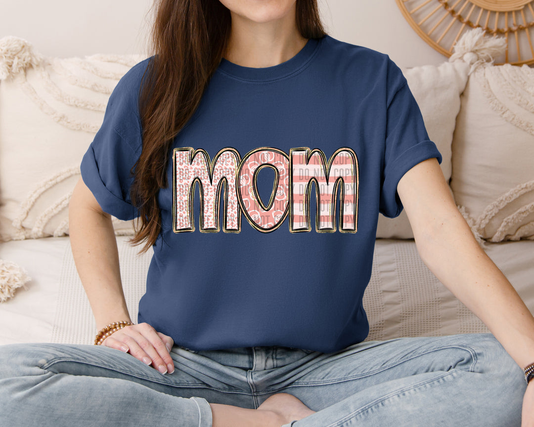 Apricot Mom Names DTF Print