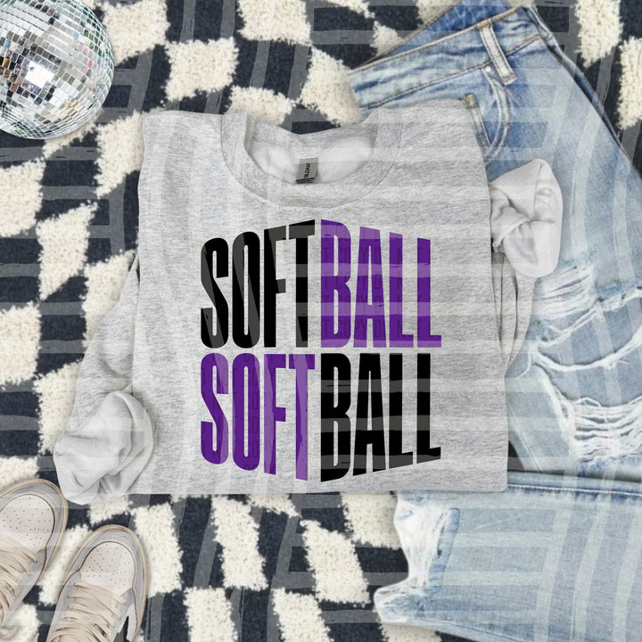 Softball Word Art DTF Print
