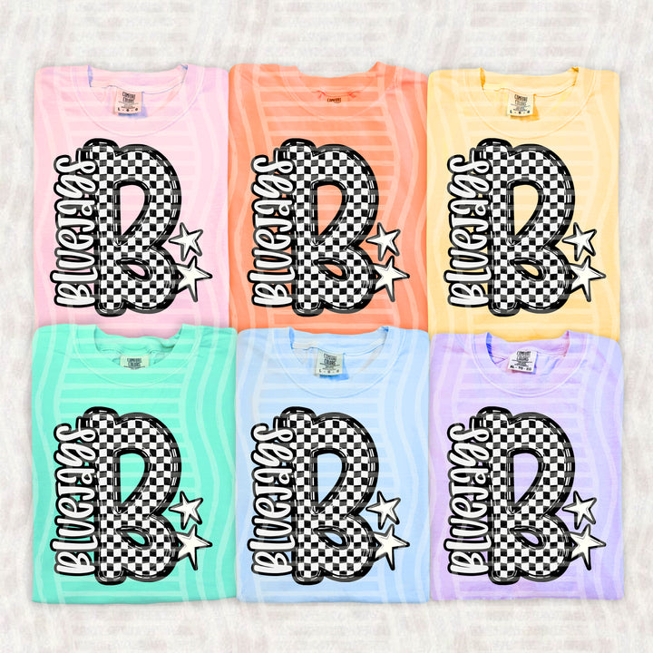 Checker Crush Black And White Mascots DTF Print