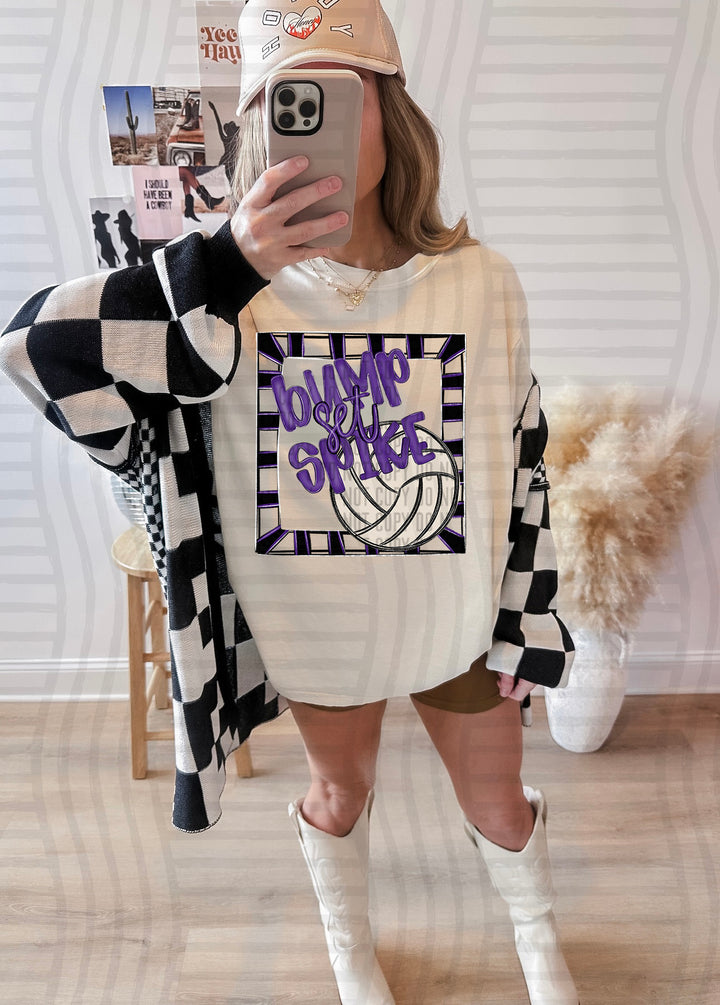 Bump Set Spike Volleyball DTF Print
