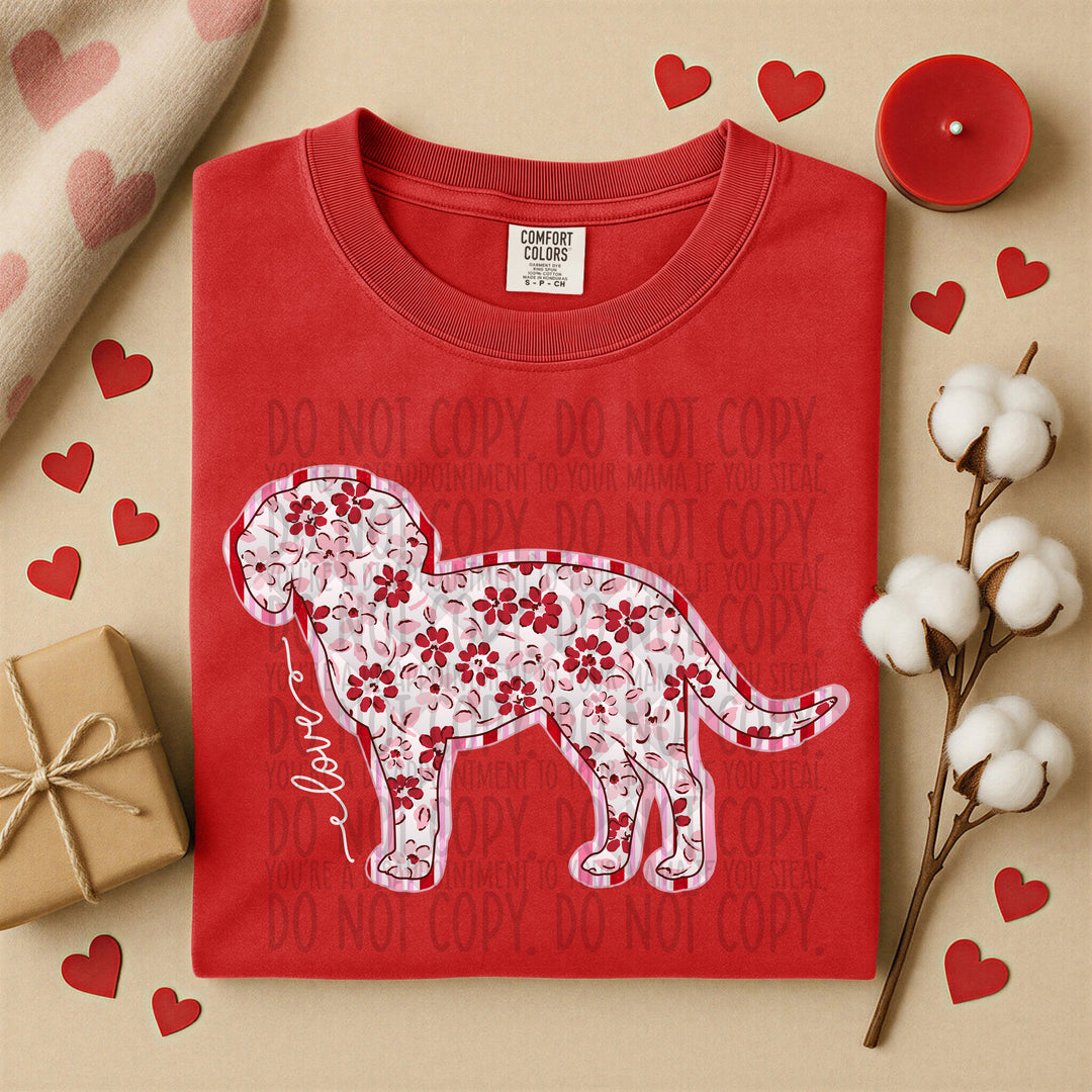 Valentine Dogs DTF Print