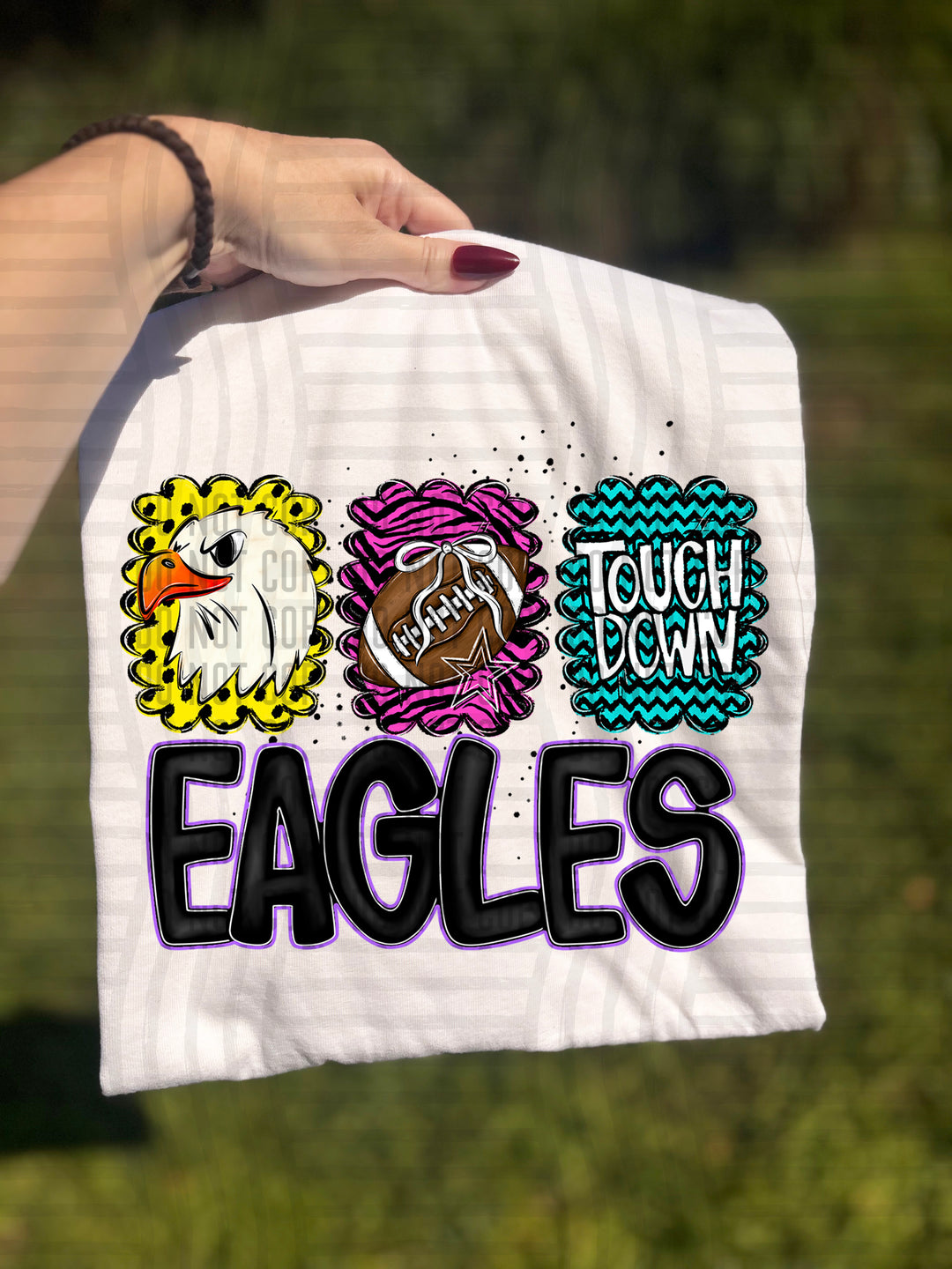 Preppy Bright Trio Mascot Heads DTF Print