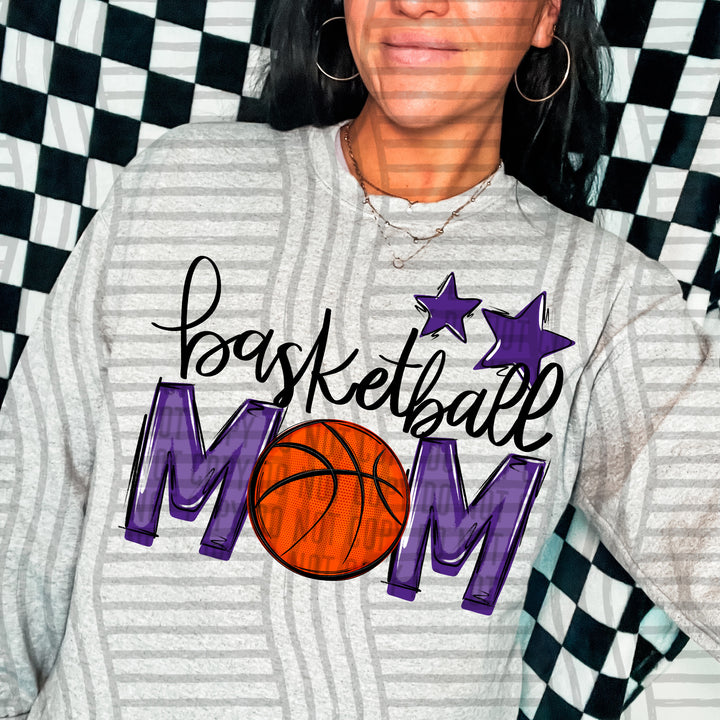 Sports Mom Basketball DTF Print