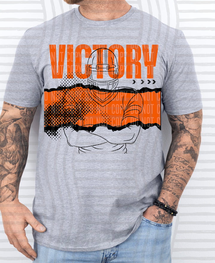 Victory Football Player DTF Print