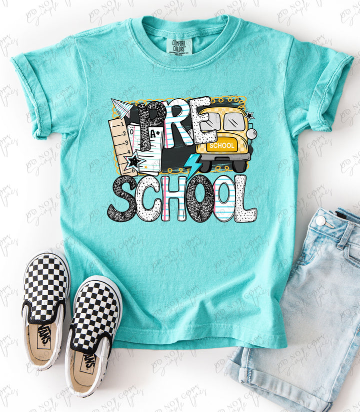 Back To School Bus Grade Levels DTF Print