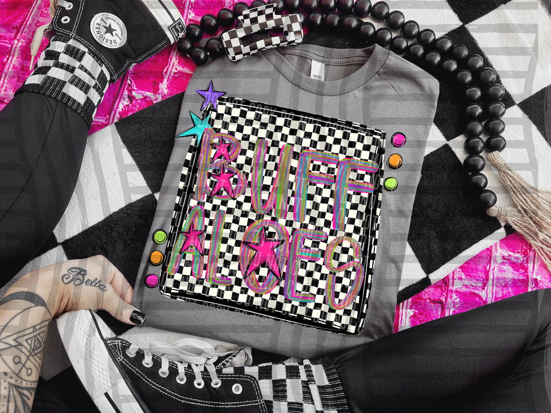 Pink Brushstroke Preppy DTF Print