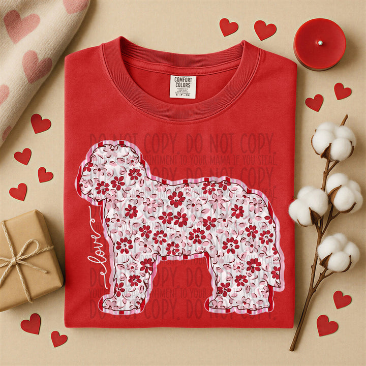 Valentine Dogs DTF Print