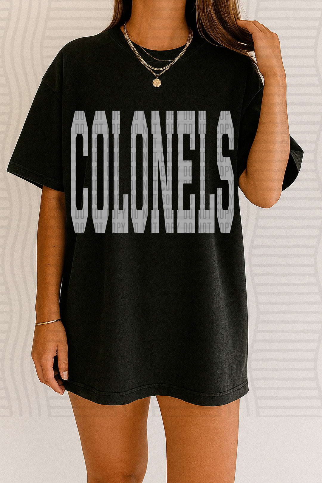 Oversized Stretched Grayscale DTF Print