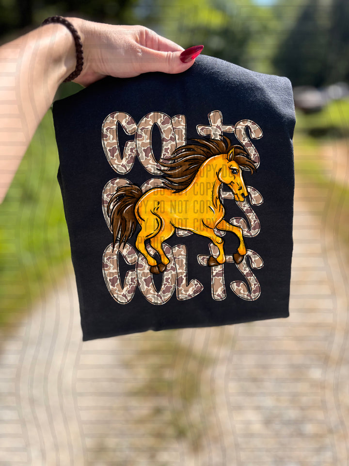 Camo Mascot Heads DTF Print