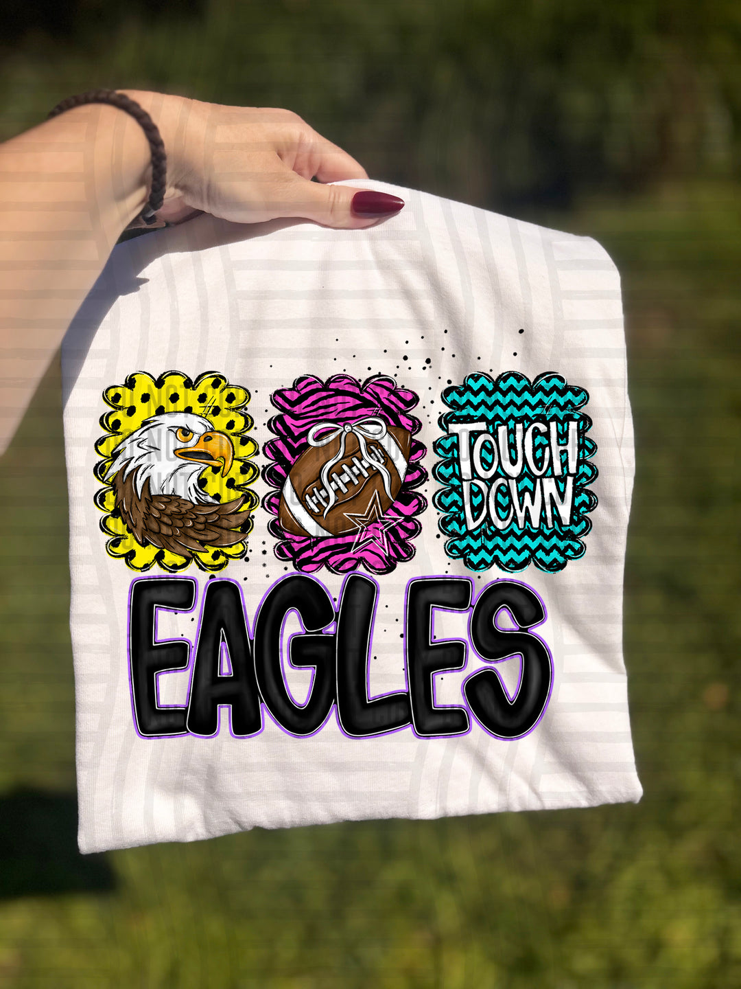 Preppy Bright Trio Mascot Heads DTF Print