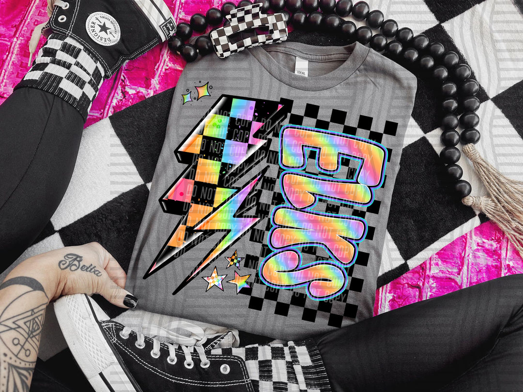 Youth Neon Side Bolt DTF Print