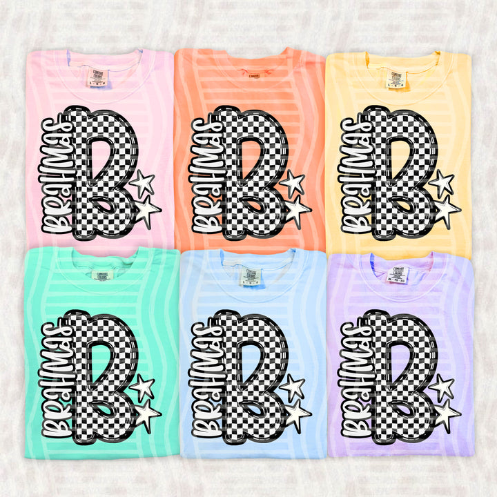 Checker Crush Black And White Mascots DTF Print
