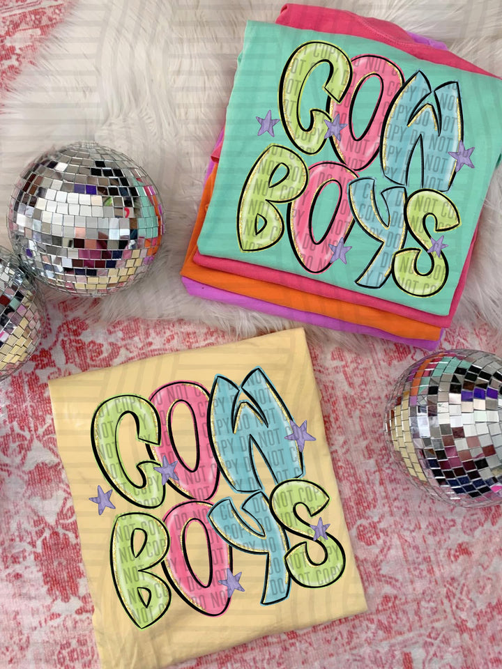 Glittery & Preppy Mascots DTF Print