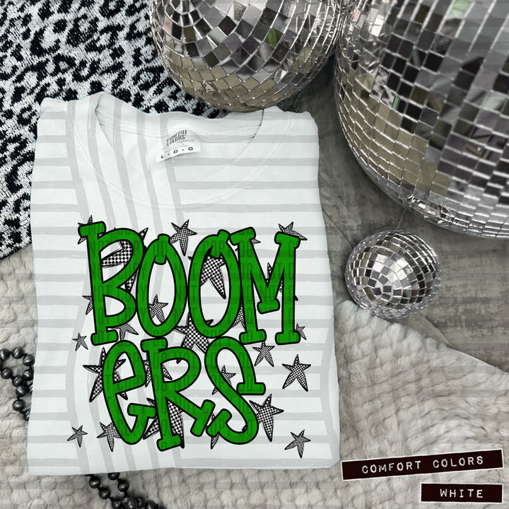 Green Staggered DTF Print