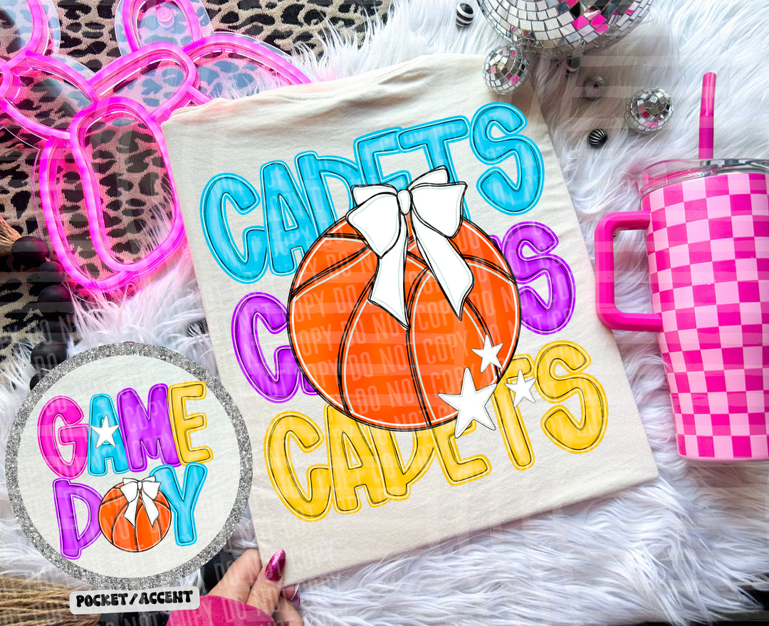 Bright Preppy Basketball DTF Print