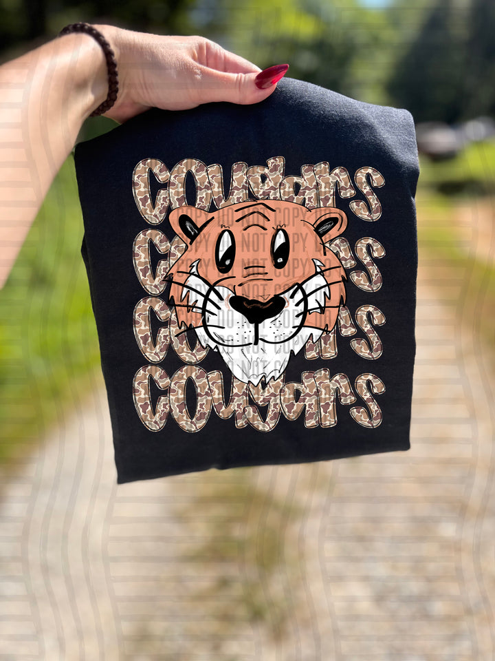 Camo Mascot Heads DTF Print