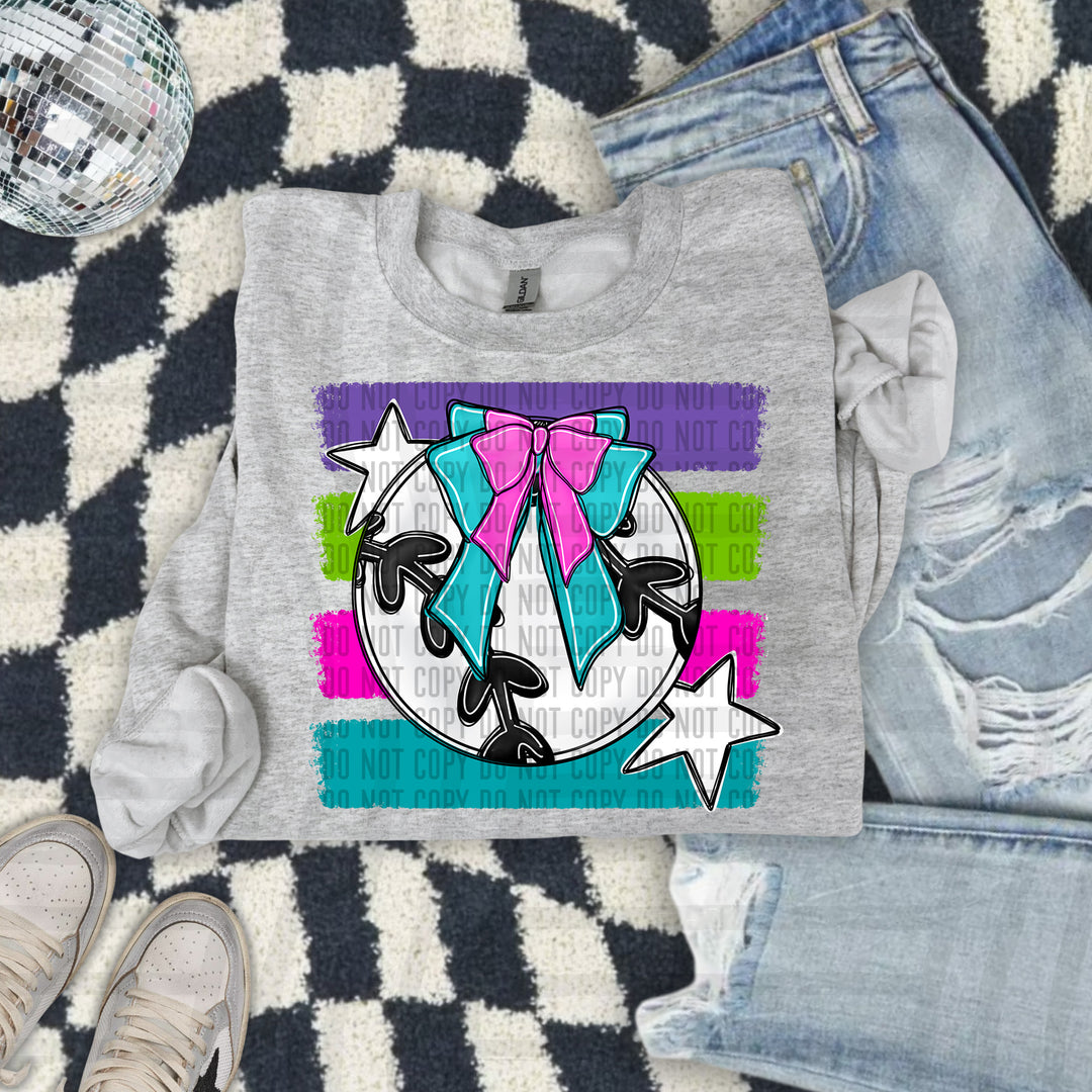 Baseball Bow DTF Print
