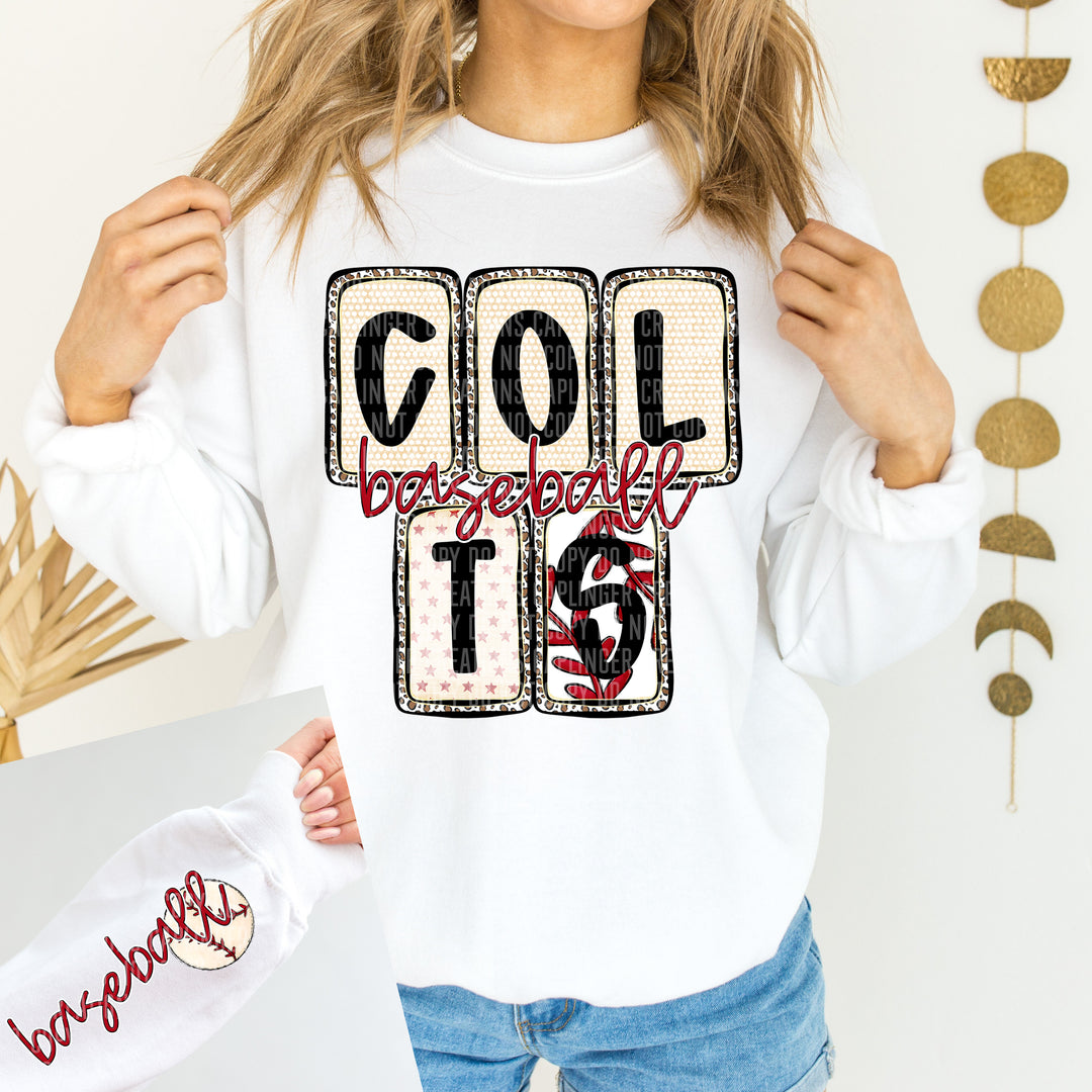 Baseball Boxed FRONT DTF Print