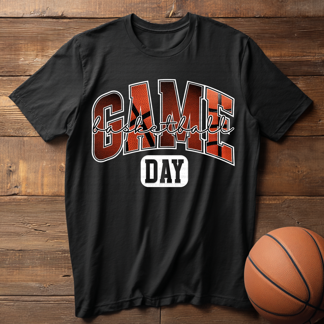 Game Day Basketball WHITE DTF Print