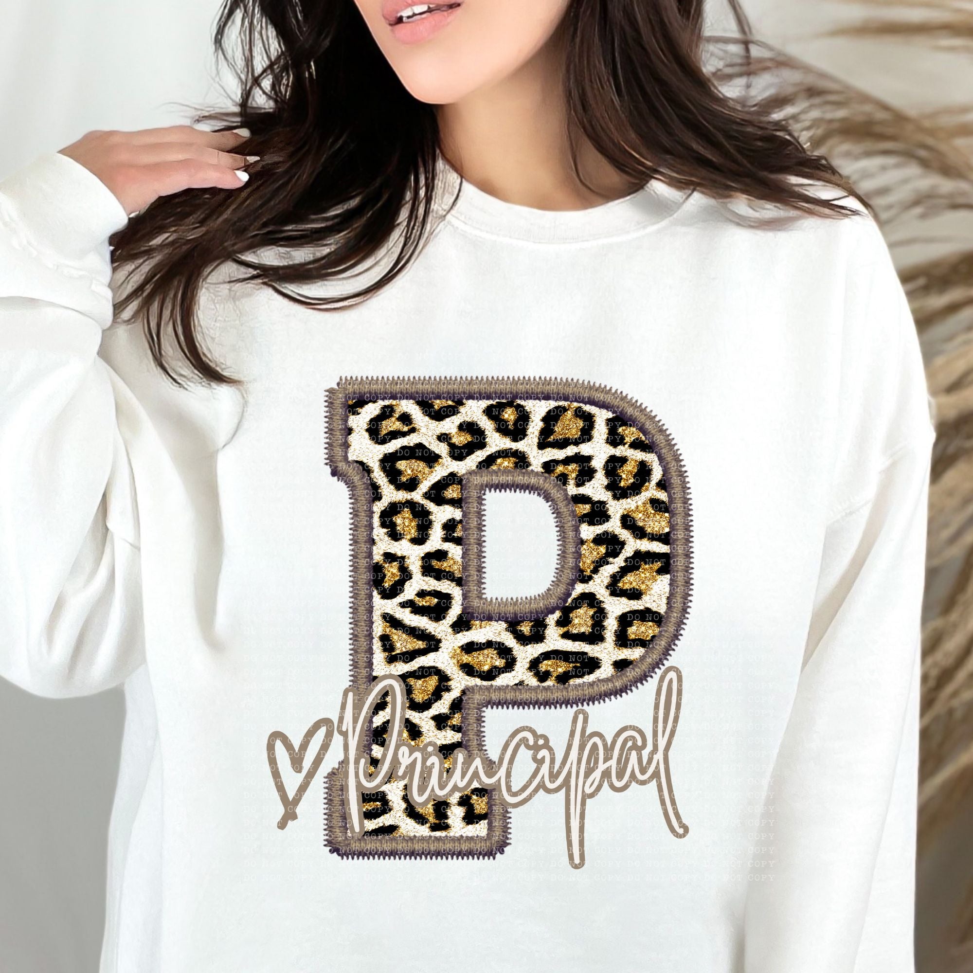 Leopard Occupations Faux Embroidery DTF Print