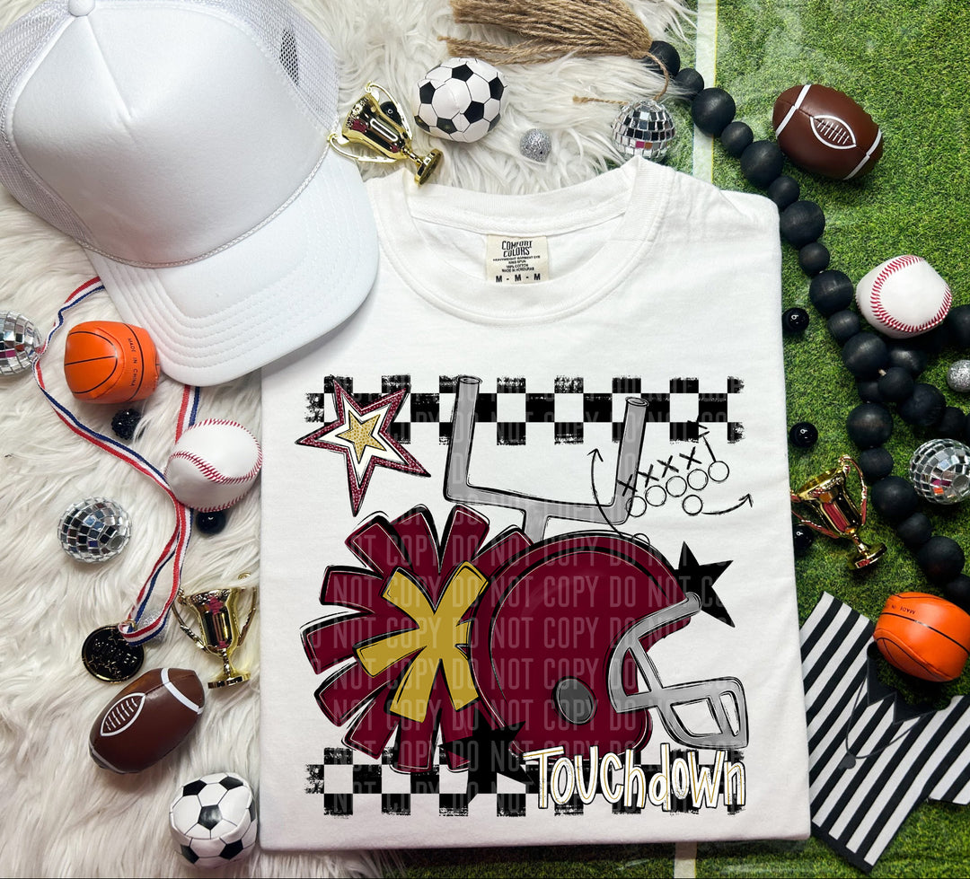 Helmet Pom Colors DTF Print
