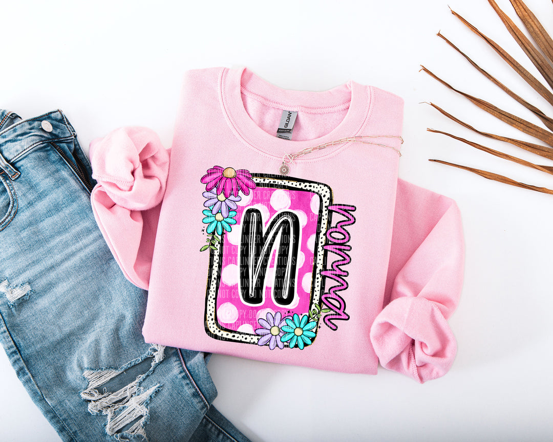 Floral Blooms Mother’s Names DTF Print