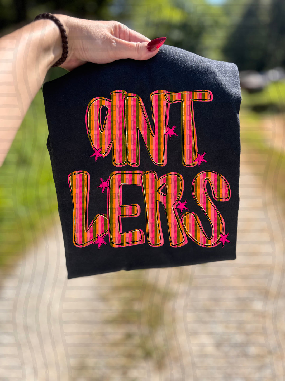 Holly Jolly Cheer Striped DTF Print