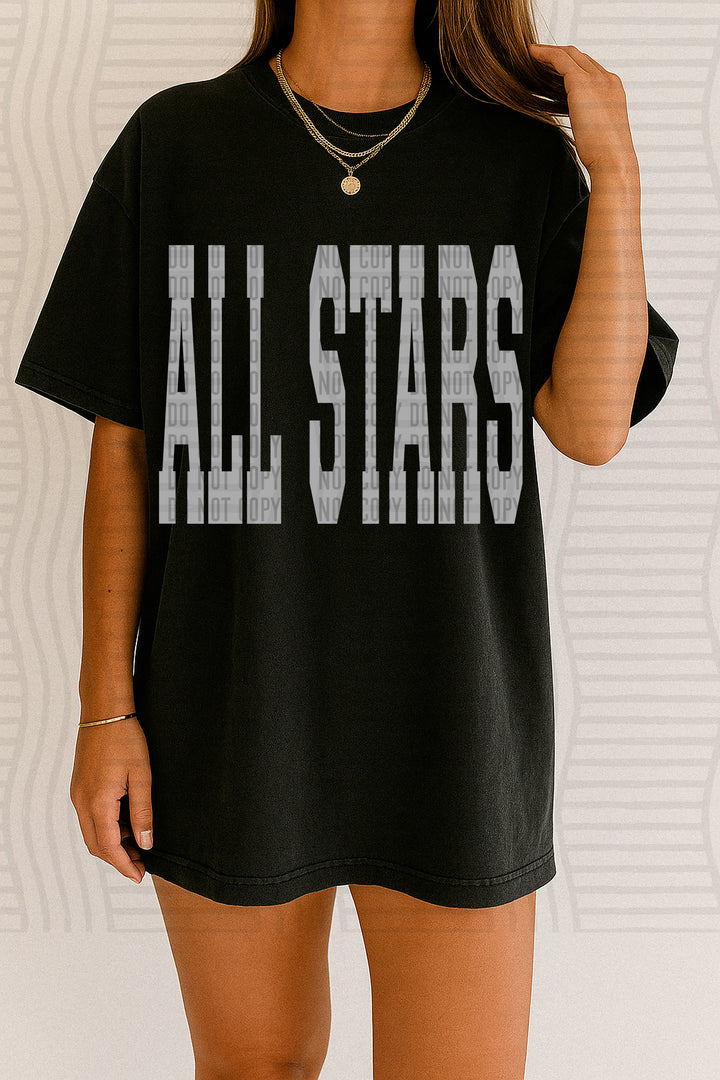 Oversized Stretched Grayscale DTF Print