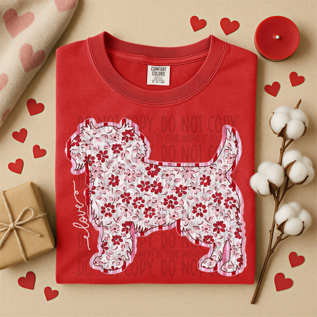 Valentine Dogs DTF Print