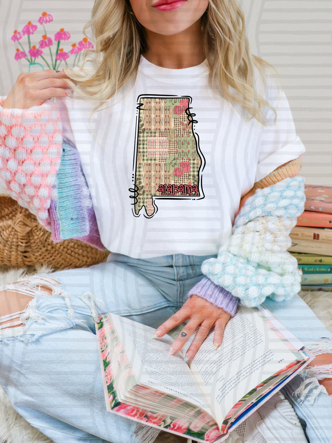 Butterfly Cottage States DTF Print