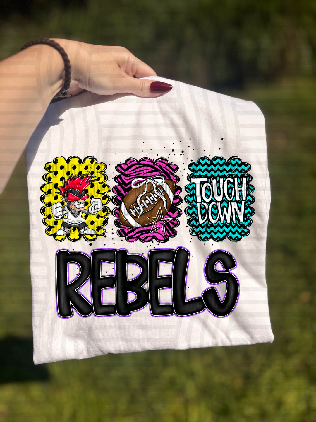 Preppy Bright Trio Mascot Heads DTF Print