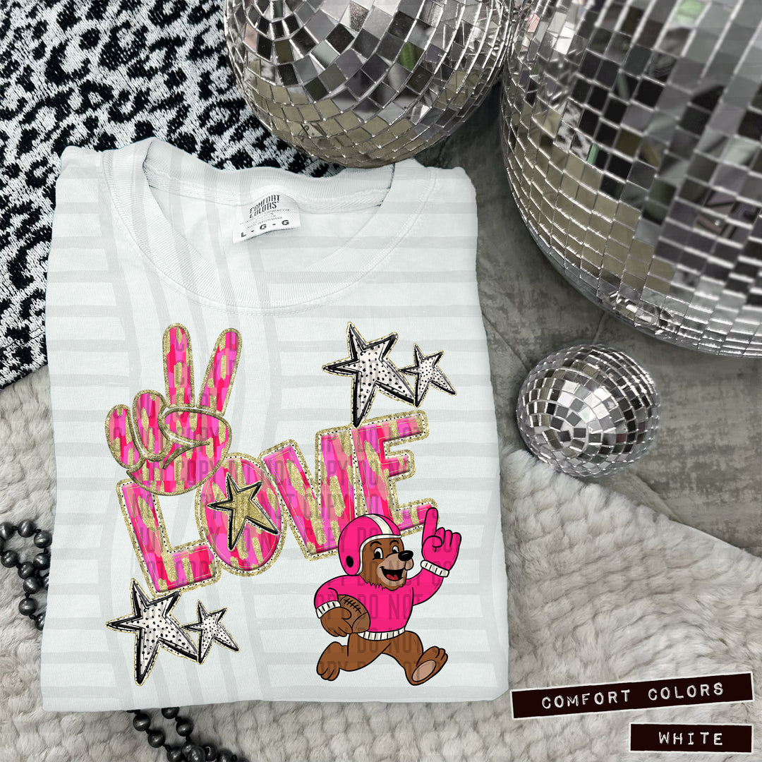 Peace Love Mascot Body DTF Print
