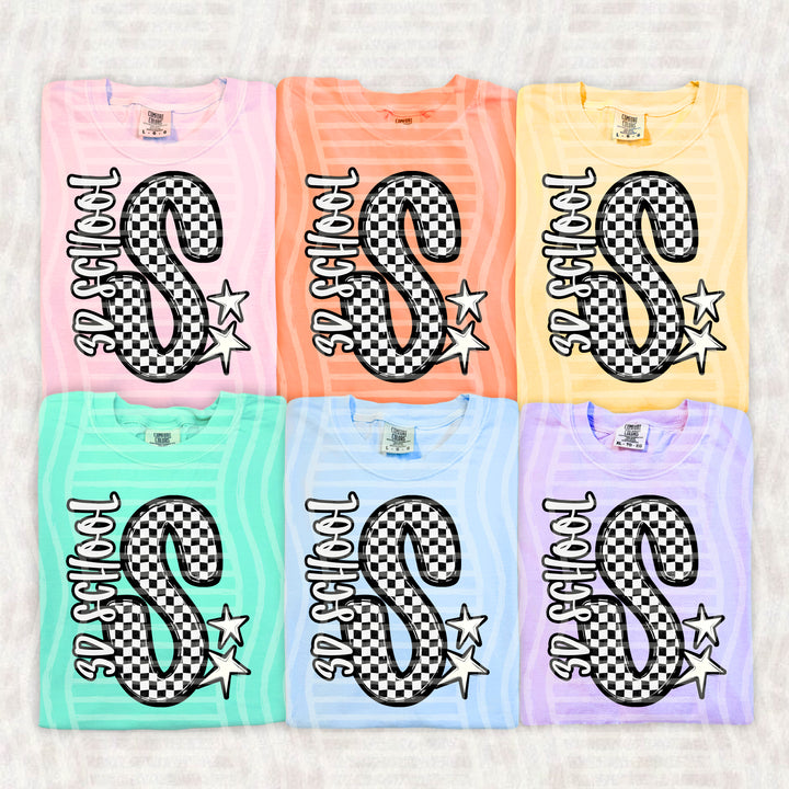 Checker Crush Black And White Mascots DTF Print