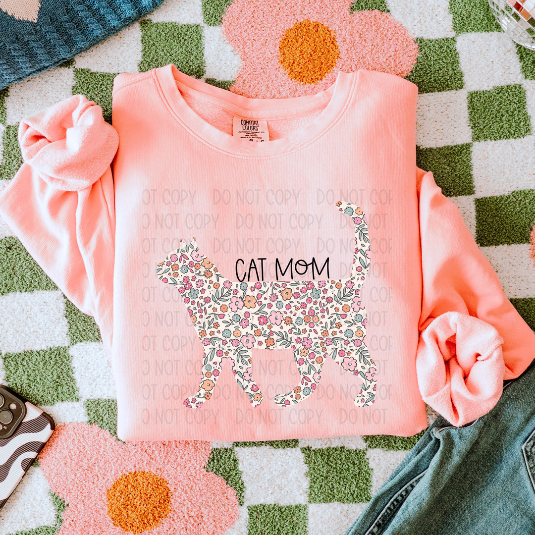 Cat Mom Standing DTF Print