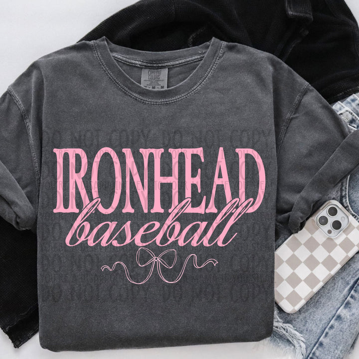 Pink Coquette Baseball Mascots DTF Print