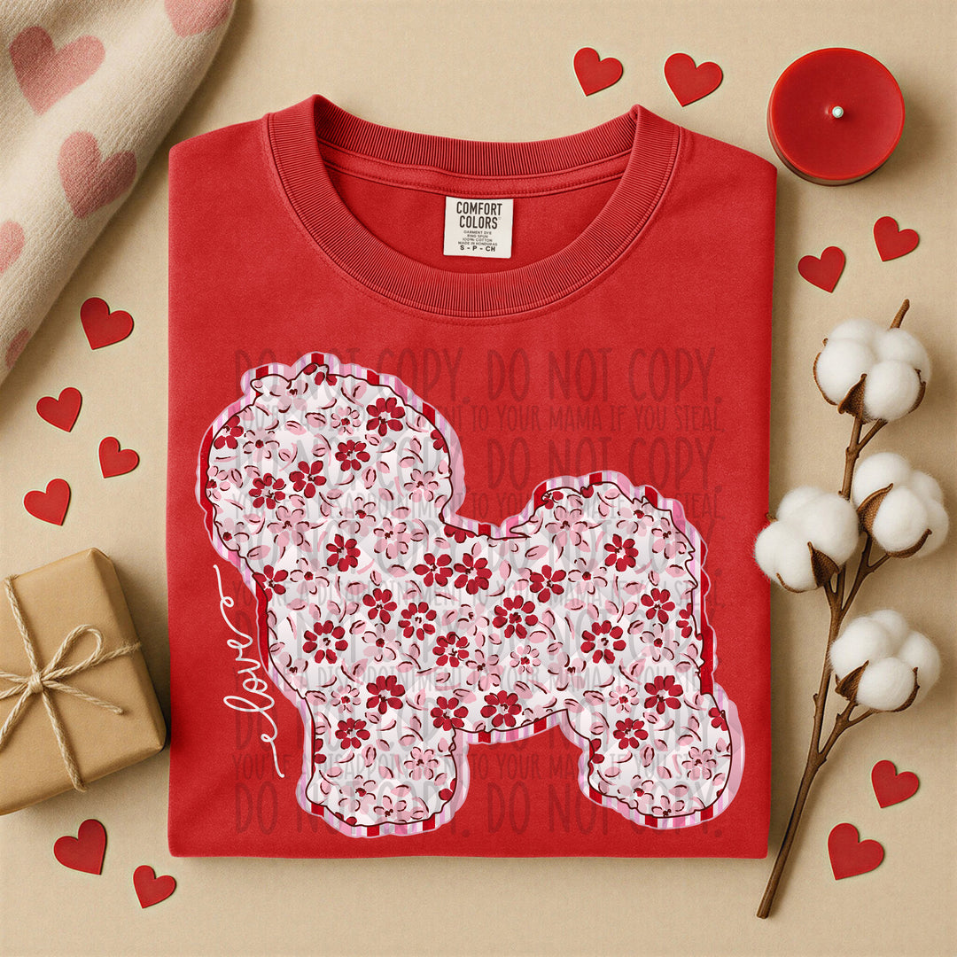 Valentine Dogs DTF Print